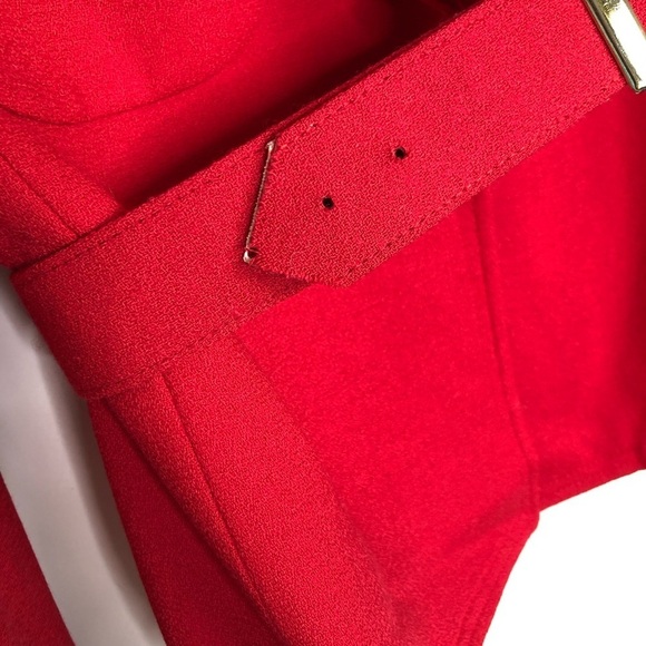 HERBERT Grossman red tailored wool belted jacket - Picture 7 of 11